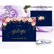 To my mom on my wedding day card, (055w) To my mom on my wedding day card, (055w)